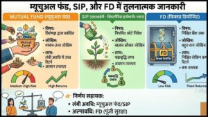 Mutual Fund, SIP और FD में क्या अंतर है: कहाँ निवेश करना सही रहेगा?